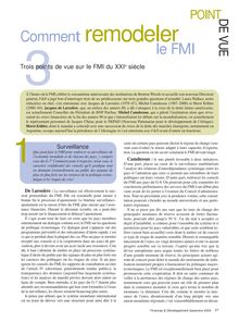 Comment remodeler le FMI - Finances et développement - Septembre 2004 - Jacques de Larosière, Michel