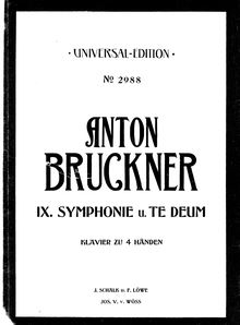 Partition complète, Symphony No. 9 en D minor, Bruckner, Anton