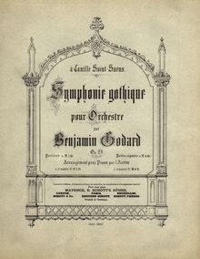 Partition complète, Symphonie Gothique, Godard, Benjamin