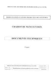 Modélisation et étude prédictive 2005 BTS Maintenance travaux publics et de manutention