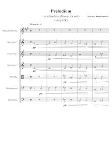 Partition complète, Preludium na sax alt es  i smyczki, Wiktorowski, Mariusz