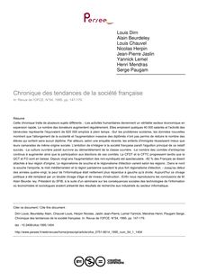 Chronique des tendances de la société française - article ; n°1 ; vol.54, pg 147-179