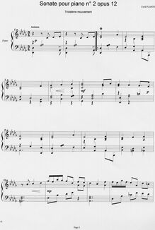 Partition , Andante, Piano Sonata No.2, Plante, Cyril