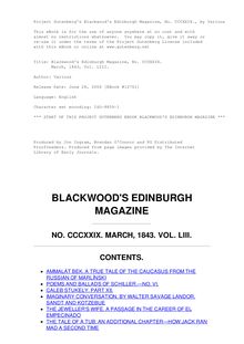 Blackwood s Edinburgh Magazine — Volume 53, No. 329, March, 1843