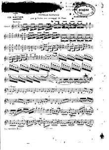Partition de violon, Faust Fantasy, Sarasate, Pablo de