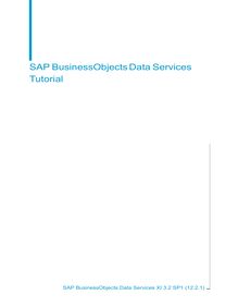 SAP BusinessObjects Data Services Tutorial
