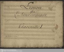 Partition hautbois 1, Leonora, Leonora, ossia L’amore conjugale ; Leonore