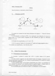 Transmission des efforts en mécanique 2002 Tronc Commun Université de Technologie de Belfort Montbéliard