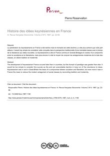Histoire des idées keynésiennes en France - article ; n°4 ; vol.2, pg 22-56