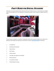 Party Buses for Special Occasions