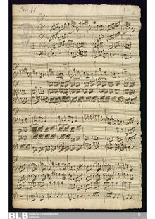 Partition complète, violon Concerto en E-flat major, E♭ major, Molter, Johann Melchior