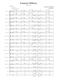 Partition complète, Fantasia Militare, Op.116, Ponchielli, Amilcare