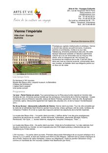 Visiter Vienne l impériale : brochure été-automne 2014