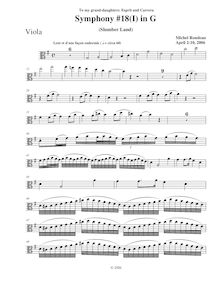 Partition altos, Symphony No.18, B-flat major, Rondeau, Michel