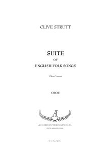 Partition hautbois I,  of anglais Folk chansons, Strutt, Clive