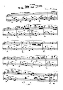 Partition complète, Nocturne No.2, Op.90, Godard, Benjamin