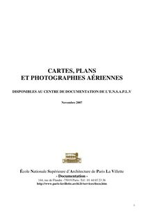 Cartes et plans 2006 2007