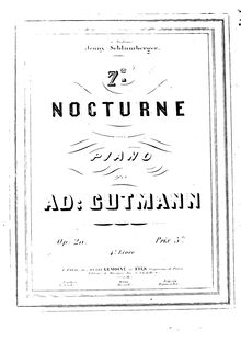 Partition complète, Nocturne No.7, Op.20, Gutmann, Adolf