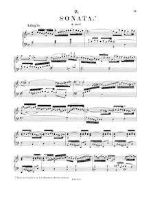 Partition complète, Sonata, A minor, Bach, Johann Sebastian