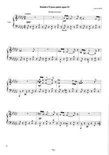 Partition , Tango, Piano Sonata No.5, Sonate pour piano N°5, Plante, Cyril