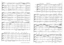 Partition complète, corde quatuor en A major, A major, Vanhal, Johann Baptist