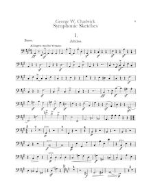 Partition Basses, symphonique sketches, Chadwick, George Whitefield
