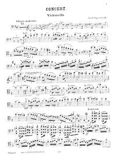 Partition de violoncelle, violoncelle Concerto en E minor, Op.24
