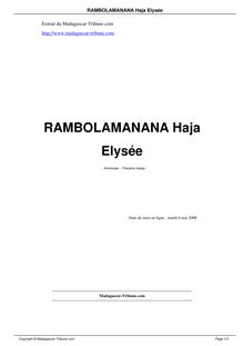 Rambolamanana haja elysée