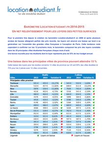BAROMETRE LOCATION-ETUDIANT.FR 2014-2015