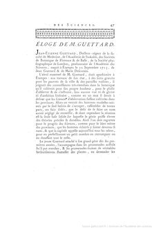 Jean Étienne GUETTARD septembre janvier par Condorcet