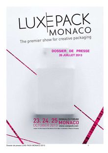 Dossier de presse LUXE PACK MONACO - 2013