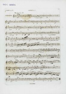 Partition cor 1 (F), Piano Concerto No.2, F minor, Chopin, Frédéric