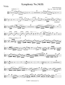 Partition altos, Symphony No.34, F major, Rondeau, Michel