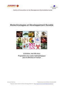 Biotechnologies et Développement Durable