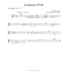 Partition trompette 2, Symphony No.27, B-flat major, Rondeau, Michel par Michel Rondeau