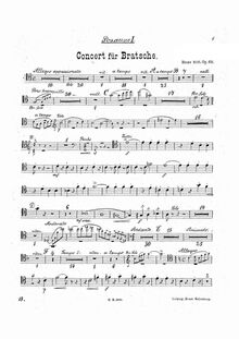 Partition Trombone 1, 2, 3 (ténor, basse clefs), Concerto A-moll für Bratsche und Orchester, Op.68