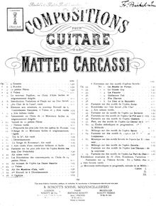 Partition complète, 6 Caprices, Op.26, Carcassi, Matteo par Matteo Carcassi