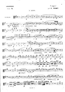 Partition viole de gambe 1, corde Sextet, Lettre A., A major, Fémy, François