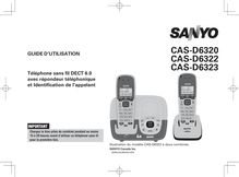 Notice Téléphone sans fil Sanyo  CAS-D6323