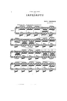 Partition No.2 Impromptu, Solitude et Impromptu, 2 Pieces, F major