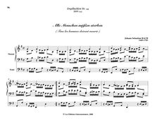 Partition Alle Menschen müßen sterben, BWV 643, Das Orgel-Büchlein