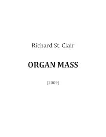 Partition complète, orgue Mass, St. Clair, Richard
