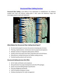 Structured Fiber Cabling Services
