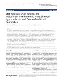 Statistical resolution limit for the multidimensional harmonic retrieval model: hypothesis test and Cramér-Rao Bound approaches