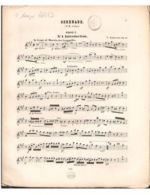 Partition hautbois 1, Serenade No.3 en A major, A major, Jadassohn, Salomon
