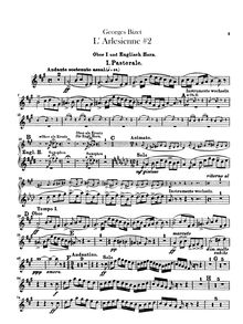 Partition hautbois 1 (doubles anglais cor), 2, L Arlésienne  No.2