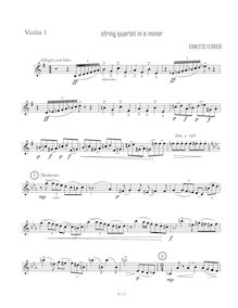 Partition parties complètes, corde quatuor No.3, String Quartet in E minor