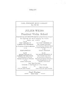 Partition violon 2, First Garland of Flowers pour Beginners, Weiss, Julius