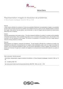 Représentation imagée et résolution de problèmes - article ; n°1 ; vol.60, pg 19-29