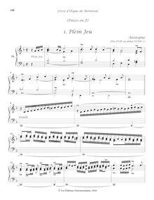 Partition 59-6, Pièces en F: , Plein Jeu - , Duo - , Récit - , Dialogue, Livre d orgue de Montréal